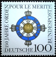 N1613 / Németország 1992 " Pour de Merite " rendjel bélyeg postatiszta