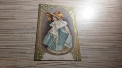 Antique embossed greeting postcard.