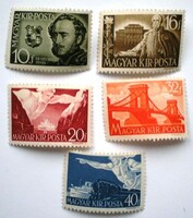 S707-11 / 1941 Gróf Széchenyi István bélyegsor postatiszta