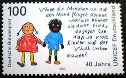 N16812 / Németország 1993 A német UNICEF-bizottság bélyeg postatiszta