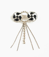 Art deco style special brooch with rhinestones - vintage brooch, badge