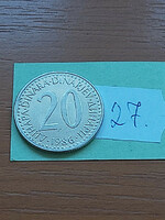 Yugoslavia 20 dinars 1986 copper-zinc-nickel 27