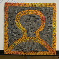 András Rác - cheerful child - mosaic