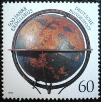N1627 / Németország 1992 A világ első földgömbje bélyeg postatiszta