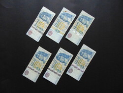 6 darab 1000 forint bankjegy LOT !
