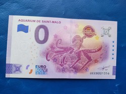 France 0 euro 2024 large aquarium octopus! Rare commemorative paper money! Ouch!