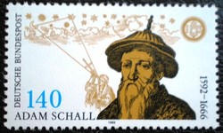 N1607 / Németország 1992 J. A. Schall von Bell bélyeg postatiszta