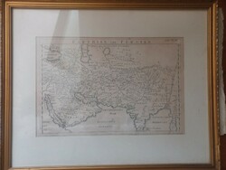Parthia and Persia antique map xviii.Century framed