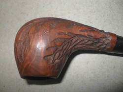 Carved wooden pipe