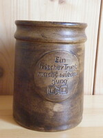 Ceramic mugger mug Austrian, marked - stoob, in wiesengasse in 31 -