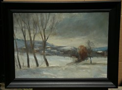 László Miskei (1937 - 2015): winter landscape
