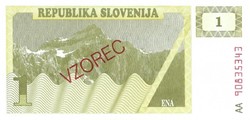 1 tolár 1990 ZVOREC MINTA Szlovénia UNC