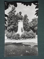 Postcard, statue of Gyula, Ferenc Erkel, 1960