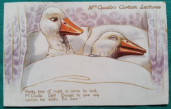 Antique humorous postcard, used