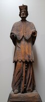 Antik faragott faszobor Szent János 18. század