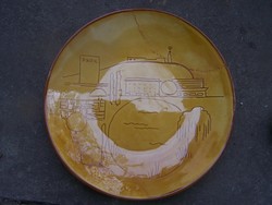 Aníko Kálmán: bottomless lake / wall plate (restored, rare!)