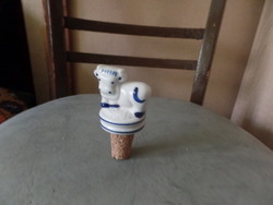 Porcelain stopper depicting a cow