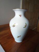 Herend porcelain vase with Rothschild pattern, basket weaving