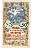 Austrian emergency money 50 heller 1920