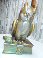 Zsolnay eozin owl 31cm 8936 antique