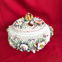 Romanian porcelain bonboniere, table centerpiece Cluj Napoca (large)