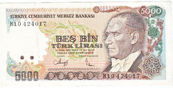 Törökország 5000 líra 1994 UNC