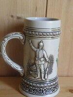 Glazed Ceramic Hunting Scene Mug