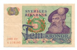 5  Korona  1981  Svédország