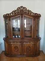 Neo-baroque solid wood sideboard with decorative carving