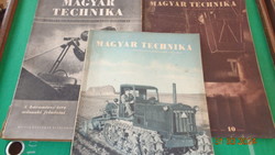 MAGYAR TECHNIKA  3 db  1947 - 1951 ,   A  három  éves terv  műszaki feladatai .