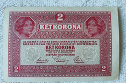 Omm 2 crowns, 1917, with dö overlay (ef+) | 1 banknote