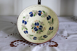 Beautiful, glazed ceramic, hand-painted, wall plate.