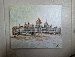 Parliament acrylic painting