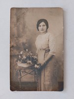 Régi női fotó hölgy fénykép 1914