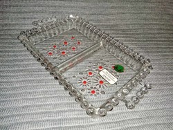 Vintage Alle Schönheit die Glas haben kann, Walther, West Germany Glass üveg osztott kínáló (A14)
