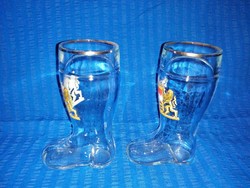 Csízma formájú üveg pohár párban 0,5 literesek (A14)
