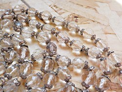 Polished Czech glass bead string very long