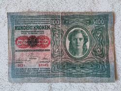 Omm 100 kroner, 1912, with dö overlay (f+) | 1 banknote