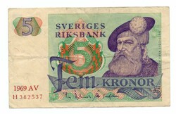 5  Korona  1969  Svédország