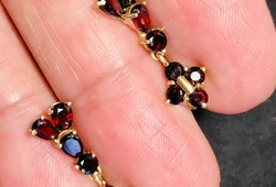 Garnet stone earrings 14 k sale!