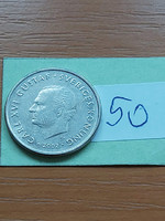 SVÉDORSZÁG 1 KORONA 2002 XVI. Károly Gusztáv király, Réz-nikkel  50