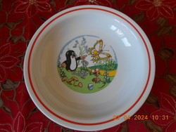 Zsolnay little mole fairy tale pattern, children's deep plate