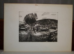 3 etchings without frame. It is also cheaper (Mihály Cszistu, Ferenc Furlán, István Imre).
