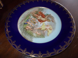 Cobalt blue fischer bowl, plate