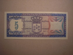 Holland Antillák - 5 Gulden 1984 UNC