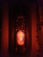 Falilámpa lámpa szobor Lourdes-i Madonna MUTTER GOTTES VON LOURDES HILF UND SEGNE UNS Házi Oltár ?