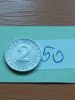 Austria Austrian 2 groschen 1968 alu. 50