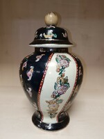 Kínai kézzel festett fedeles váza