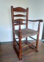 Solid, stable, characterful Dutch wooden children's chair (can even be screwed to the ground) 84 cm high