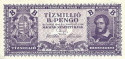 Tízmillió b.-pengő 1946 Ritka